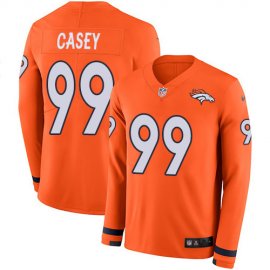 Nike Denver Broncos #99 Jurrell Casey Orange Team Color Youth Stitched NFL Limited Therma Long Sleeve Jersey
