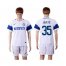 Inter Milan #35 Jovetic White Away Soccer Club Jersey