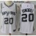 Mens Nike San Antonio Spurs #20 Manu Ginobili White NBA Authentic Association Edition Jersey