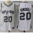 Mens Nike San Antonio Spurs #20 Manu Ginobili White NBA Authentic Association Edition Jersey