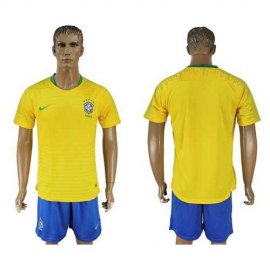 Brazil Blank Home Soccer Country Jersey