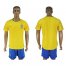 Brazil Blank Home Soccer Country Jersey