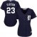 Detroit Tigers #23 Kirk Gibson Navy Blue Alternate Womens Stitched MLB Jersey