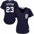 Detroit Tigers #23 Kirk Gibson Navy Blue Alternate Womens Stitched MLB Jersey