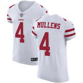 Nike San Francisco 49ers #4 Nick Mullens White Mens Stitched NFL Vapor Untouchable Elite Jersey