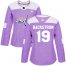 Adidas Washington Capitals #19 Nicklas Backstrom Purple Authentic Fights Cancer Womens Stitched NHL Jersey