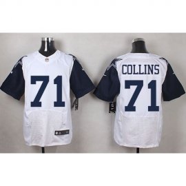 Nike Dallas Cowboys #71 Lael Collins White Mens Stitched NFL Elite Rush Jersey
