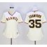 San Francisco Giants #35 Brandon Crawford Cream Home Womens Stitched MLB Jersey