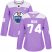 Adidas Edmonton Oilers #74 Ethan Bear Purple Authentic Fights Cancer Womens Stitched NHL Jersey