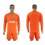 Juventus Blank Orange Goalkeeper Long Sleeves Soccer Club Jersey