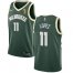Nike Milwaukee Bucks #11 Brook Lopez Womens 2021 NBA Finals Champions Swingman Icon Edition Jersey Green Womens
