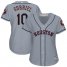 Houston Astros #10 Yuli Gurriel Grey Road Womens Stitched MLB Jersey