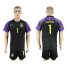 Brazil #1 Alisson Black Goalkeeper Soccer Country Jersey