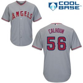 Los Angeles Angels #56 Kole Calhoun Grey Cool Base Stitched Youth MLB Jersey
