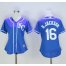 Kansas City Royals #16 Bo Jackson Blue Womens Alternate 2 Stitched MLB Jersey
