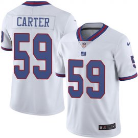 Nike New York Giants #59 Lorenzo Carter White Mens Stitched NFL Limited Rush Jersey