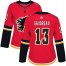 Adidas Calgary Flames #13 Johnny Gaudreau Red Home Authentic Womens Stitched NHL Jersey