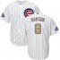 Chicago Cubs #8 Andre Dawson White(Blue Strip) 2017 Gold Program Cool Base Stitched Youth MLB Jersey