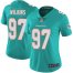 Nike Miami Dolphins #97 Christian Wilkins Aqua Green Team Color Womens Stitched NFL Vapor Untouchable Limited Jersey