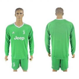 Juventus Blank Green Goalkeeper Long Sleeves Soccer Club Jersey