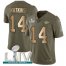 Nike Kansas City Chiefs #14 Sammy Watkins Olive/Gold Super Bowl LIV 2020 Mens Stitched NFL Limited 2017 Salute To Service Jersey