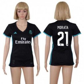 Womens Real Madrid #21 Morata Away Soccer Club Jersey