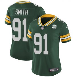 Nike Green Bay Packers #91 Preston Smith Green Team Color Womens 100th Season Stitched NFL Vapor Untouchable Limited Jersey