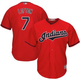 Cleveland Indians #7 Kenny Lofton Red Stitched Youth MLB Jersey