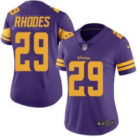 Nike Minnesota Vikings #29 Xavier Rhodes Purple Womens Stitched NFL Limited Rush Jersey