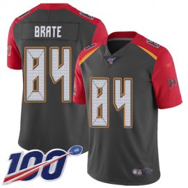 Nike Tampa Bay Buccaneers #84 Cameron Brate Gray Mens Stitched NFL Limited Inverted Legend 100th Season Jersey