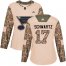 Adidas St. Louis Blues #17 Jaden Schwartz Camo Authentic 2017 Veterans Day Womens Stitched NHL Jersey