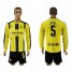 Dortmund #5 Kehl Home Long Sleeves Soccer Club Jersey