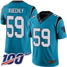 Nike Carolina Panthers #59 Luke Kuechly Blue Alternate Mens Stitched NFL 100th Season Vapor Limited Jersey