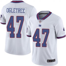 Nike New York Giants #47 Alec Ogletree White Mens Stitched NFL Limited Rush Jersey