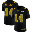 Seattle Seahawks #14 DK Metcalf Mens Black Nike Golden Sequin Vapor Limited NFL Jersey