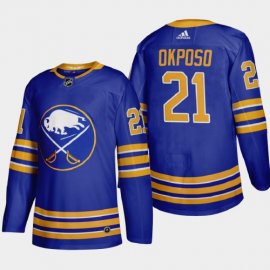 Buffalo Sabres #21 Kyle Okposo Mens Adidas 2020-21 Home Authentic Player Stitched NHL Jersey Royal Blue
