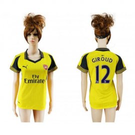 Womens Arsenal #12 Giroud Away Soccer Club Jersey
