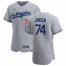 Los Angeles Dodgers #74 Kenley Jansen Mens Nike Gray Road 2020 Authentic Team MLB Jersey