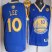 Warriors #10 David Lee Blue The Finals Patch Stitched Revolution 30 NBA Jersey