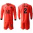 Paris Saint-Germain #2 T.Silva Red Jordan Long Sleeves Soccer Club Jersey