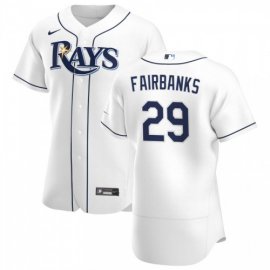 Tampa Bay Rays #29 Pete Fairbanks Mens Nike White Home 2020 Authentic Player MLB Jersey