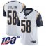 Nike Los Angeles Rams #58 Cory Littleton White Mens Stitched NFL 100th Season Vapor Limited Jersey