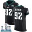 Nike Philadelphia Eagles #92 Reggie White Black Alternate Super Bowl LII Mens Stitched NFL Vapor Untouchable Elite Jersey