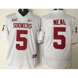 Oklahoma Sooners #5 Durron Neal White XII Stitched NCAA Jersey