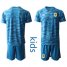 Argentina Blank Blue Goalkeeper Kid Soccer Country Jersey