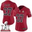 Nike Atlanta Falcons #37 Ricardo Allen Red Super Bowl LI 51 Womens Stitched NFL Limited Rush Jersey