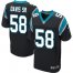 Nike Carolina Panthers #58 Thomas Davis Sr Black Team Color Mens Stitched NFL Elite Jersey