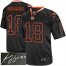 Nike Cincinnati Bengals #18 A.J. Green Lights Out Black Mens Stitched NFL Elite Autographed Jersey