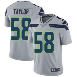 Nike Seattle Seahawks #58 Darrell Taylor Grey Alternate Mens Stitched NFL Vapor Untouchable Limited Jersey
