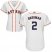 Houston Astros #2 Alex Bregman White Home Womens Stitched MLB Jersey